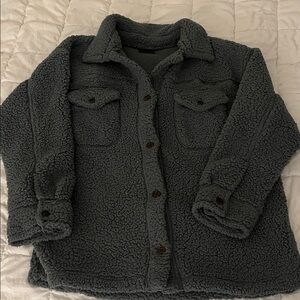 32 Degrees Green Sherpa Jacket